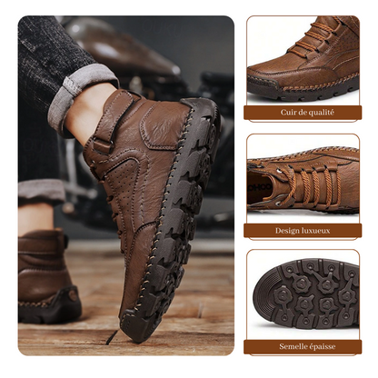 Charles | Chaussures de randonnée orthopédiques en cuir PU